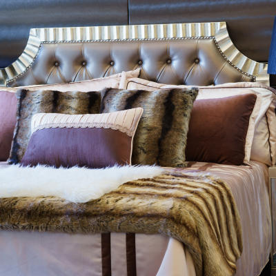 Custom upholstered headboards for hotel bedroom projects.